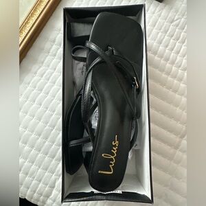 Lulu's Black Strappy Women's Sandals